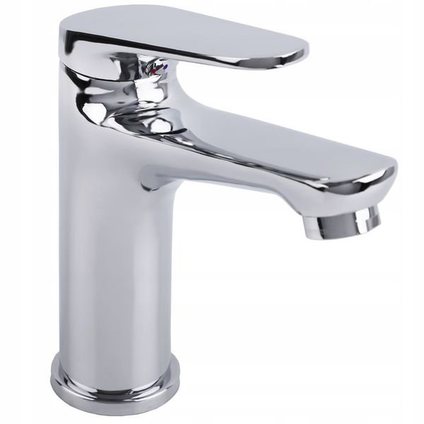 Bateria umywalkowa stojąca chrom srebrna łazienkowa kran do umywalki YOKA zdjęcie 11