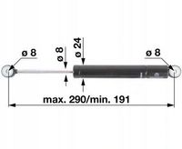 Siłownik / amortyzator hydrauliczny fotela Grammer