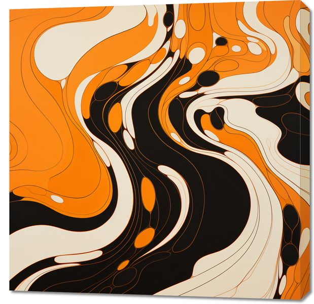 Obraz 90x90cm Tańczący Atrament zdjęcie 1