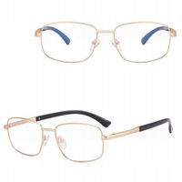 Męskie okulary Zerówki Blue Light do Komputera Oprawki Stalowe + AKCESORIA