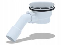 SYFON DO BRODZIKA CZYSZCZONY OD GÓRY chrom z odpływem 90 mm BRODZIKOWY