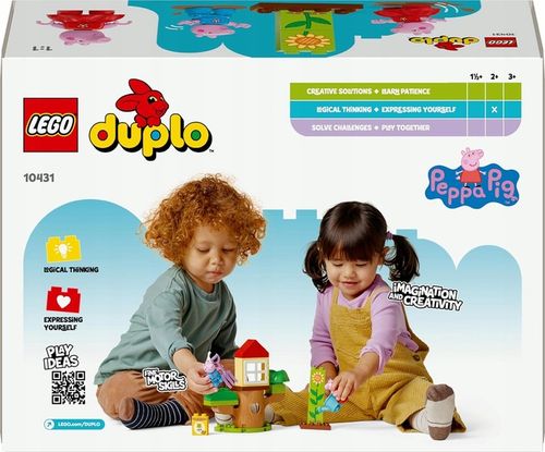 LEGO DUPLO 10431 Ogród i domek na drzewie Peppy ŚWINKA PEPPA George torba na Arena.pl