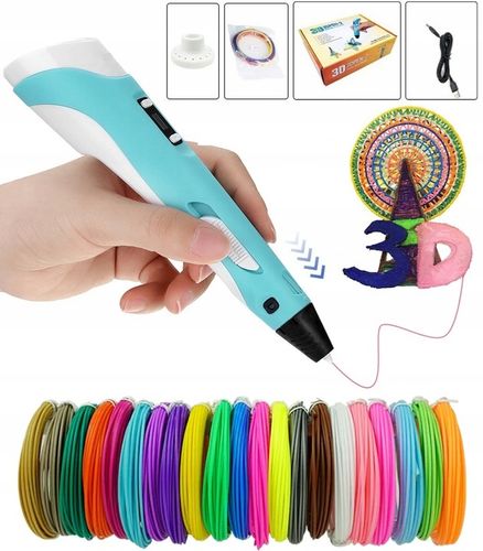 DŁUGOPIS 3D Dla Dzieci DRUKARKA 3D WKŁADY 150M Akcesoria Szablony Zestaw XL na Arena.pl