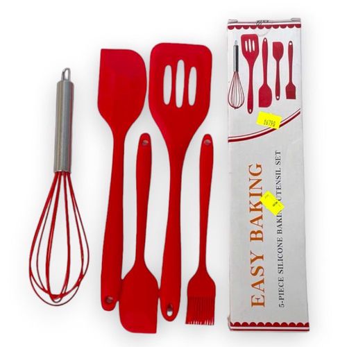 Silikonowe Przybory Kuchenne 5 Szt Czerwone na Arena.pl