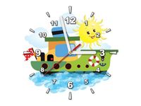 30X30CM ZEGAR ZIELONY KUTER OBRAZ DREWNO