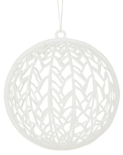 Bombka choinkowa biała zdjęcie 1