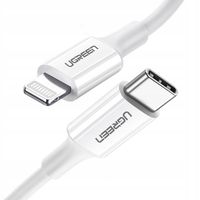 UGREEN MOCNY KABEL PRZEWÓD LIGHTNING DO USB TYP C PD 20W 3A IPHONE MFI 1.5M