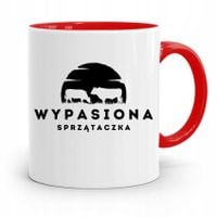 Dla Sprzątaczki Kubek Czerwony Na Prezent Urodziny Z Nadrukiem Ze Zdjęciem
