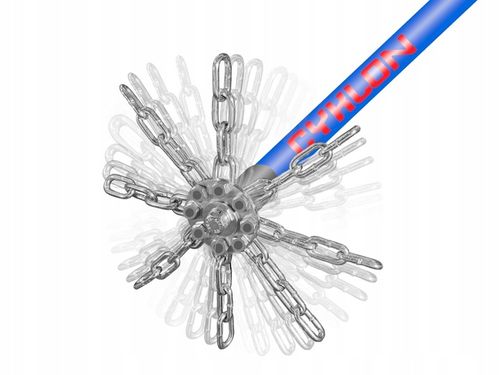 MOCNY OBROTOWY ZESTAW CYKLON DO CZYSZCZENIA KOMINA OD DOŁU 12M + 3 na Arena.pl