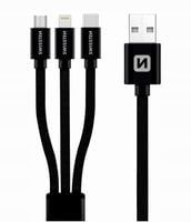 SWISSTEN Kabel do ładowania USB USB - USB typ C microUSB Lightning ADAPTER