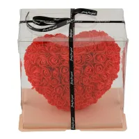 Serce z róż w pudełku na prezent na dzień matki dla mamy flower box 25cm