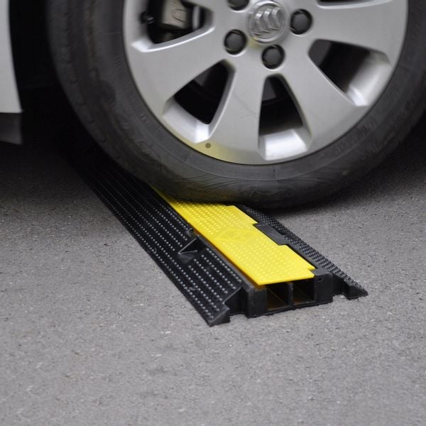 OSŁONA NAJAZD KABLOWY MOCNY PRÓG 2KANAŁOWY OCHRONA NA KABLE 100cm zdjęcie 4