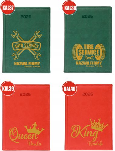 KALENDARZ A5 2026 DZIENNY terminarz z nadrukiem dla mechanika prezent na Arena.pl