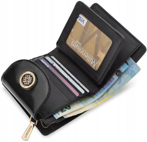 Mały Portfel Damski Monnari Lakierowany Elegancki Na Prezent Wzór Skóry na Arena.pl