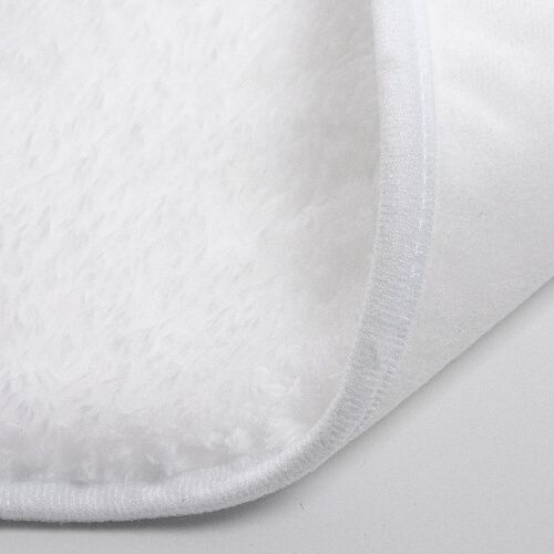 Kocyk z mikrofibry i polaru arktycznego z kapturem do sublimacji - biały na Arena.pl