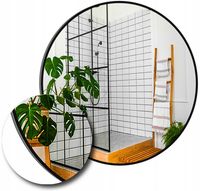 LUSTRO 120 W CZARNEJ RAMIE ALUMINIOWEJ LOFT BEZ OŚWIETLENIA BRAK ŁĄCZEŃ