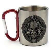 KUBEK Z KARABIŃCZYKIEM CZASZKA WIKINGA 300ML