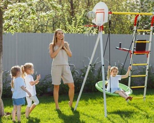 plac zabaw do ogrodu Fitness basic - żółty na Arena.pl