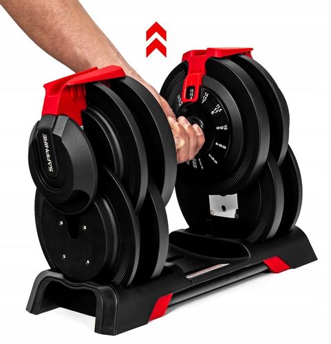 HANTEL regulowany KETTLEBELL 2w1 HANTLA 2KG-24KG zestaw 1x hantle SYSTEM na Arena.pl