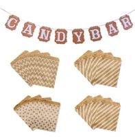 girlanda candy bar i 100 szt. torebek na słodycze