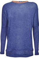 Granatowa Luźna Bluzka Zip - 42 / XL