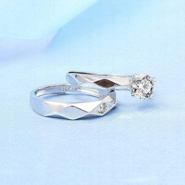 Srebrne OBRĄCZKI ŚLUBNE STAL PARA Regulowane r.UNI zdjęcie 2