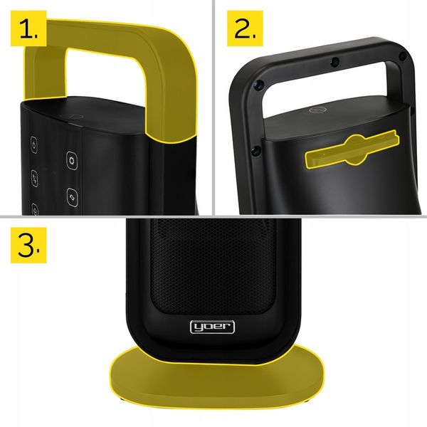 Termowentylator Farelka Cichy 38dB Yoer 2000W +Timer 4Tryby zdjęcie 4