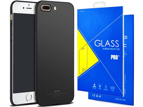 Etui MSVII Thin Case do Apple iPhone 8 Plus Czarne + Szkło na Arena.pl