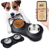 Miska podwójna na stojaku dla psa i kota