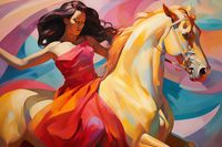 Plakat 60x40cm Taniec na Wietrznym Koniu