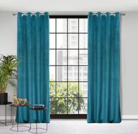 Zasłona gotowa na przelotkach LILI 140x250 Eurofirany ciemnoniebieska