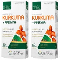 Medica Herbs Kurkuma + piperyna Odporność Krążenie Wątroba 120kaps.