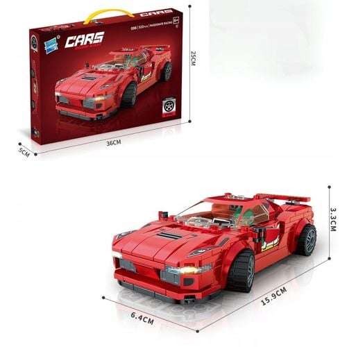 Zestaw klocków samochód czerwony na Arena.pl