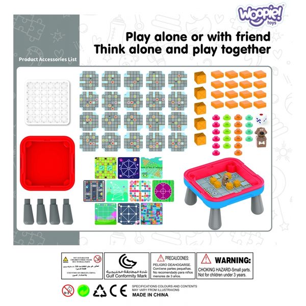 WOOPIE Stolik Gier Planszowych Logicznych 65 el. Zestaw 11w1 zdjęcie 73