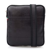 TORBA skórzana męska na ramię raportówka V379 czarna