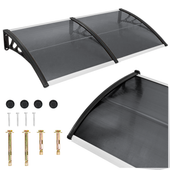 Daszek nad drzwi zadaszenie 200x100 cm szary