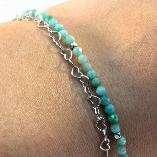 "Bransoletka AMAZONIT HEMATYT 925" na Arena.pl