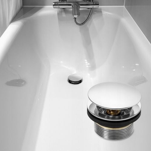 KOREK DO BRODZIKA Z SITKIEM WANNY SYFON STANDARD KLIK-KLAK na Arena.pl