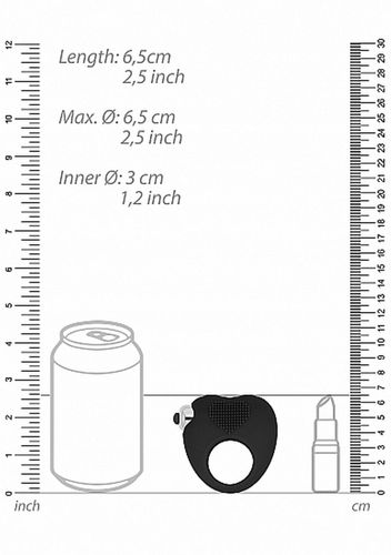 aubin vibrating cockring - black na Arena.pl