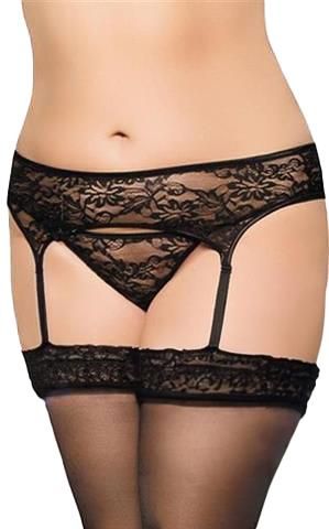 Garterbelt 3316 - Plus Size - Black 3Xl zdjęcie 1