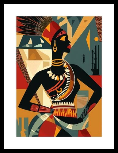 Plakat 21x29,7cm Afrykańska Mozaika na Arena.pl