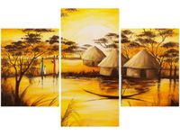 90X60CM OBRAZ AFRYKAŃSKA WIOSKA