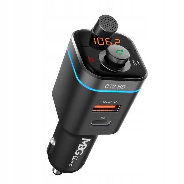 Transmiter FM Bluetooth 5.0 ładowarka QC 4.0 PD20W zdjęcie 10