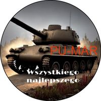 Opłatek na tort Urodziny Czołg WOT Wojsko Armia Żołnierz Tekst Gratis