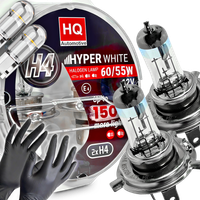 Żarówki H4 HQ Automotive +150% Więcej Światła Hyper White + W5W LED Clear