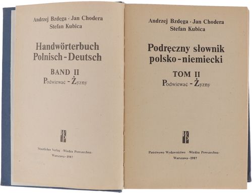 A.Bzdęga J. Chodera S. Kubica Podręczny słownik polsko-niemiecki Tom I i II na Arena.pl