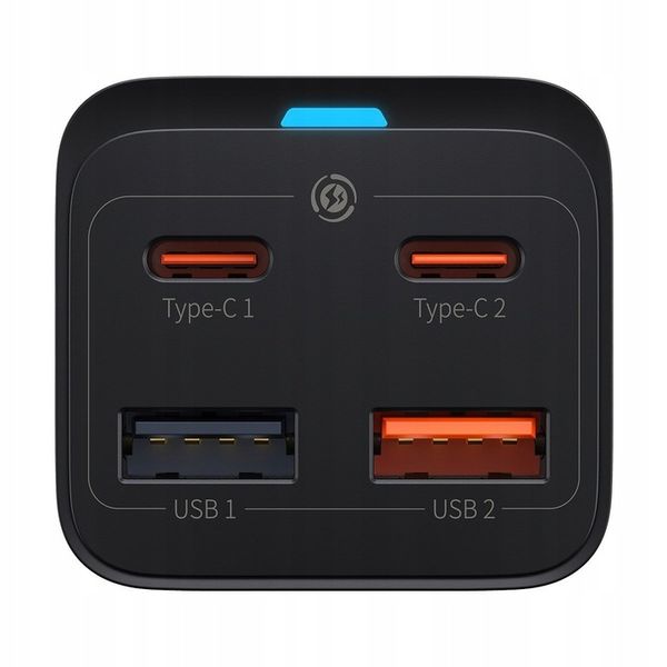 BASEUS SZYBKA ŁADOWARKA SIECIOWA GaN3 Pro 2x USB C / USB 65W MOCNY ZASILACZ zdjęcie 9