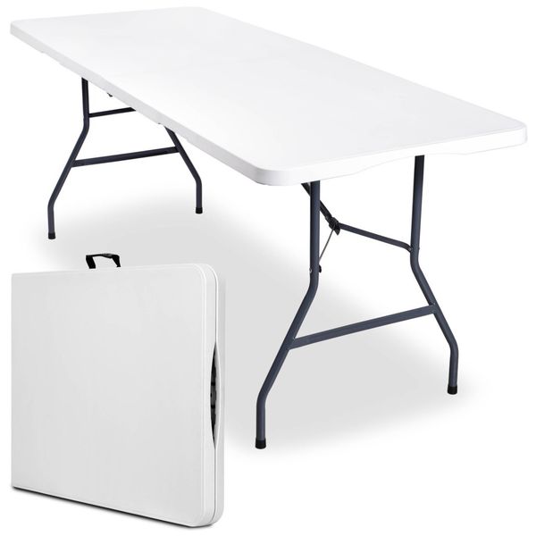 Stół cateringowy BALI WHITE składany w walizkę 180 cm biały zdjęcie 4