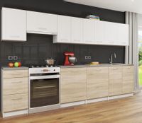 Zestaw mebli kuchennych Filadelfia Białe+Sonoma