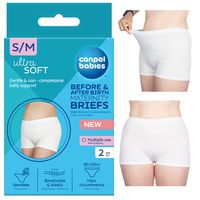 CANPOL Wielorazowe majtki dla kobiet w ciążyz wysokim stanem S/M 2szt.